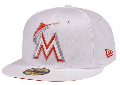 Miami Marlins White Orange Pop Edition 59Fifty
