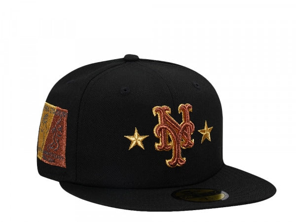 NEW YORK METS 40TH ANNIVERSARY BLACK COPPER GOLD EDITION 59FIFTY
