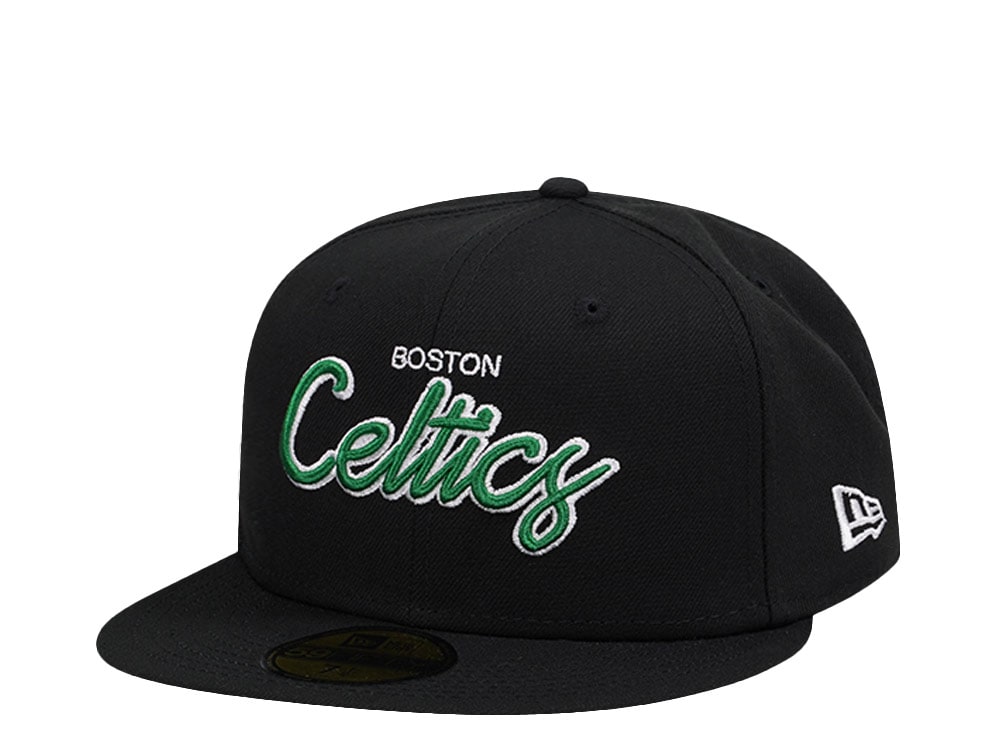 Boston Celtics Black Script Classic Edition 59Fifty Fitted Gorra