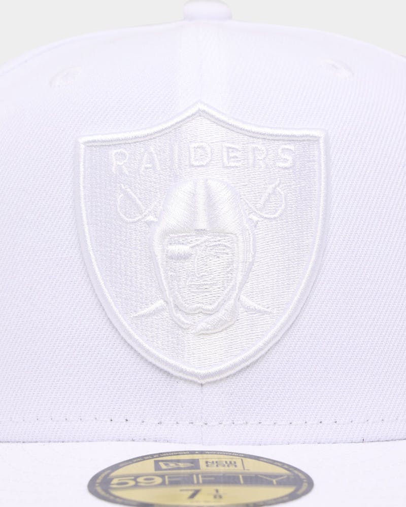 Las Vegas Raiders 'White On White' 59FIFTY Fitted