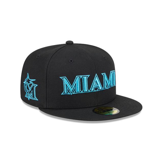 Miami Marlins MLB City Connect Fan Pack 59FIFTY Cerrada Negra