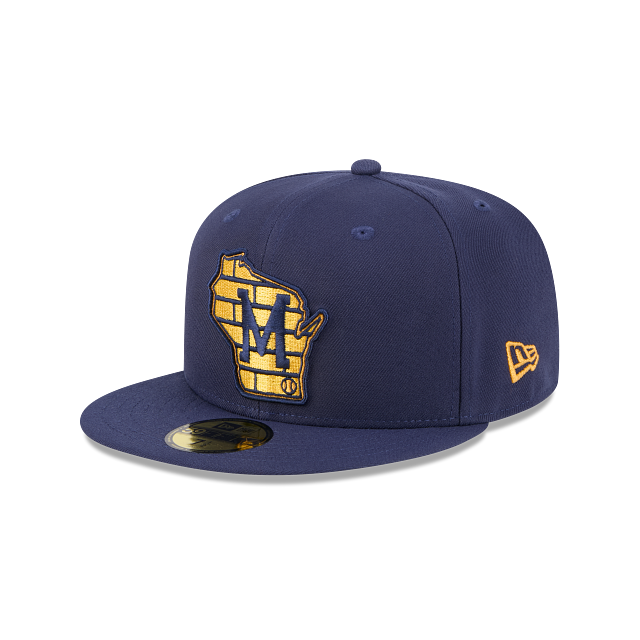 Milwaukee Brewers MLB Blue Tartan 59FIFTY Cerrada