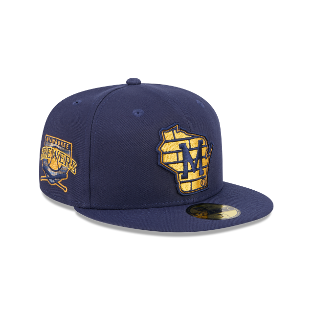 Milwaukee Brewers MLB Blue Tartan 59FIFTY Cerrada
