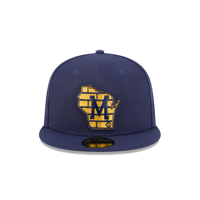 Milwaukee Brewers MLB Blue Tartan 59FIFTY Cerrada