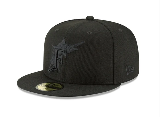 miami Marlins Blackout Basic 59FIFTY Ajustado