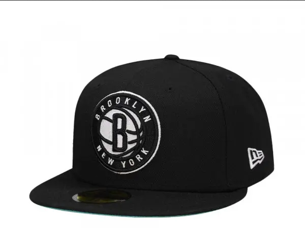 BROOKLYN NETS BLACK TEAL EDITION 59FIFTY FITTED HAT
