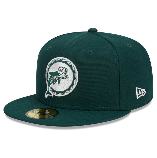 Dolphins Throwback Gorra ajustada 59FIFTY principal verde Miami