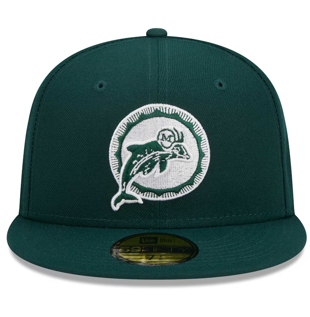 Dolphins Throwback Gorra ajustada 59FIFTY principal verde Miami