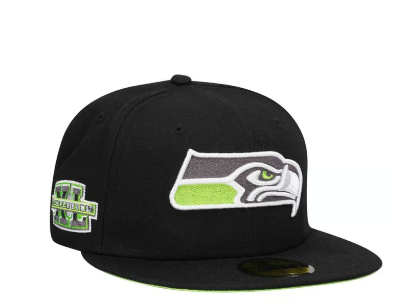 Seattle Seahawks Super Bowl XL Black Neon Edition 59Fifty
