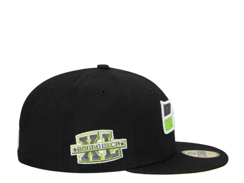Seattle Seahawks Super Bowl XL Black Neon Edition 59Fifty