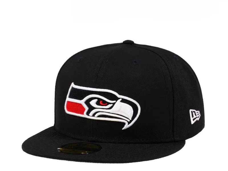 New Era Seattle Seahawks Black Crimson Collection 59Fifty