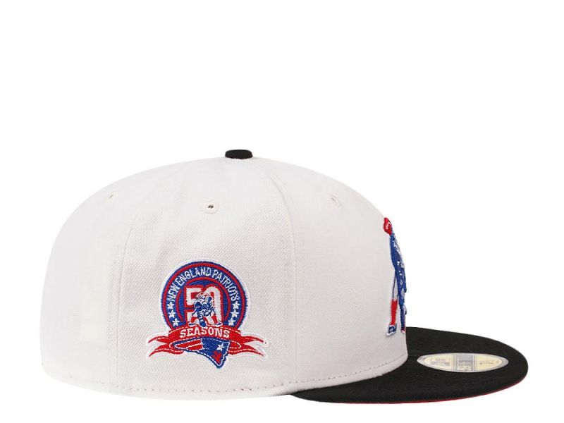 New Era New England Patriots 50th Anniversary Cream Dome Edition 59Fifty Fitted