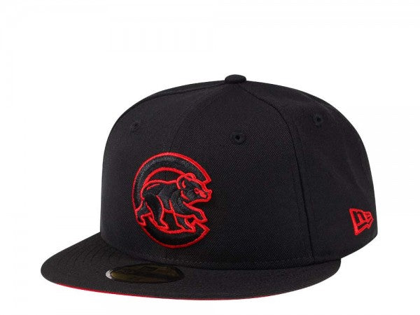 Chicago Cubs Black and Red  59Fifty