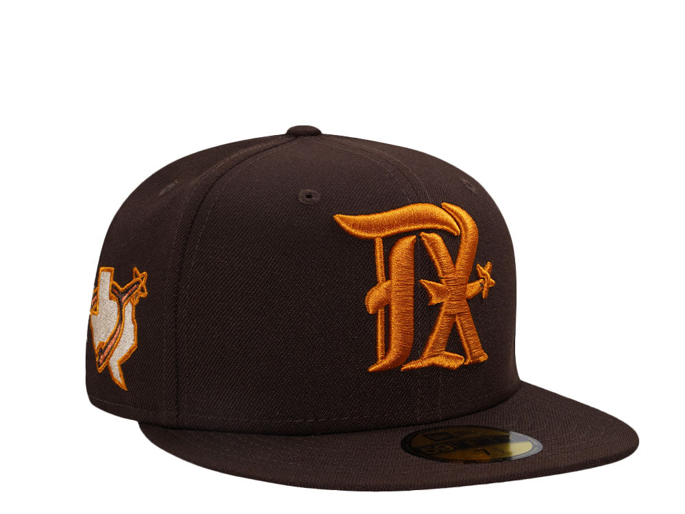 TEXAS RANGERS BURNT GOLD CITY EDITION 59FIFTY FITTED GORRA