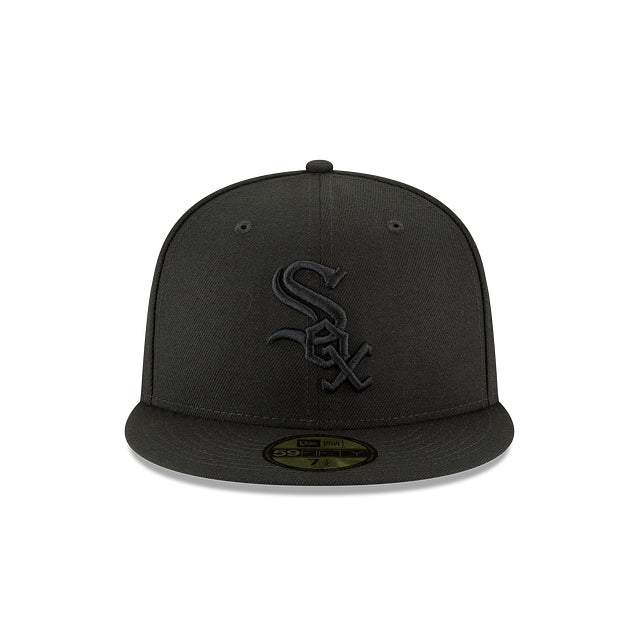 Chicago White Sox Black On Black 59FIFTY Cerrada - SMART ZONE